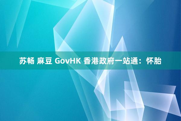苏畅 麻豆 GovHK 香港政府一站通:怀胎