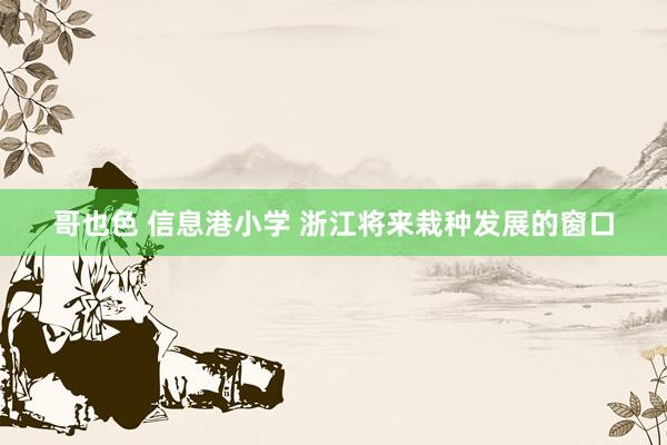 哥也色 信息港小学 浙江将来栽种发展的窗口