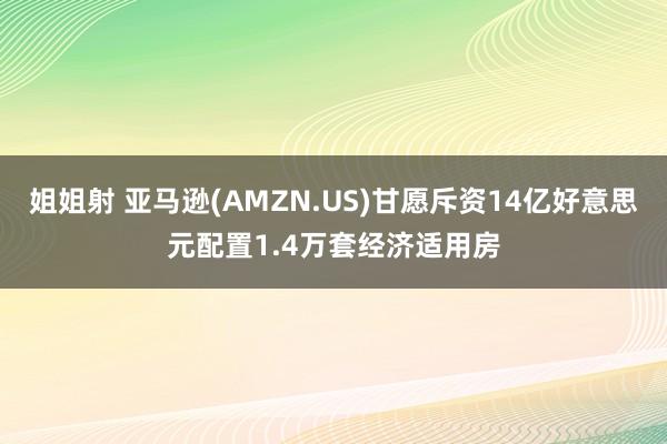 姐姐射 亚马逊(AMZN.US)甘愿斥资14亿好意思元配置1.4万套经济适用房